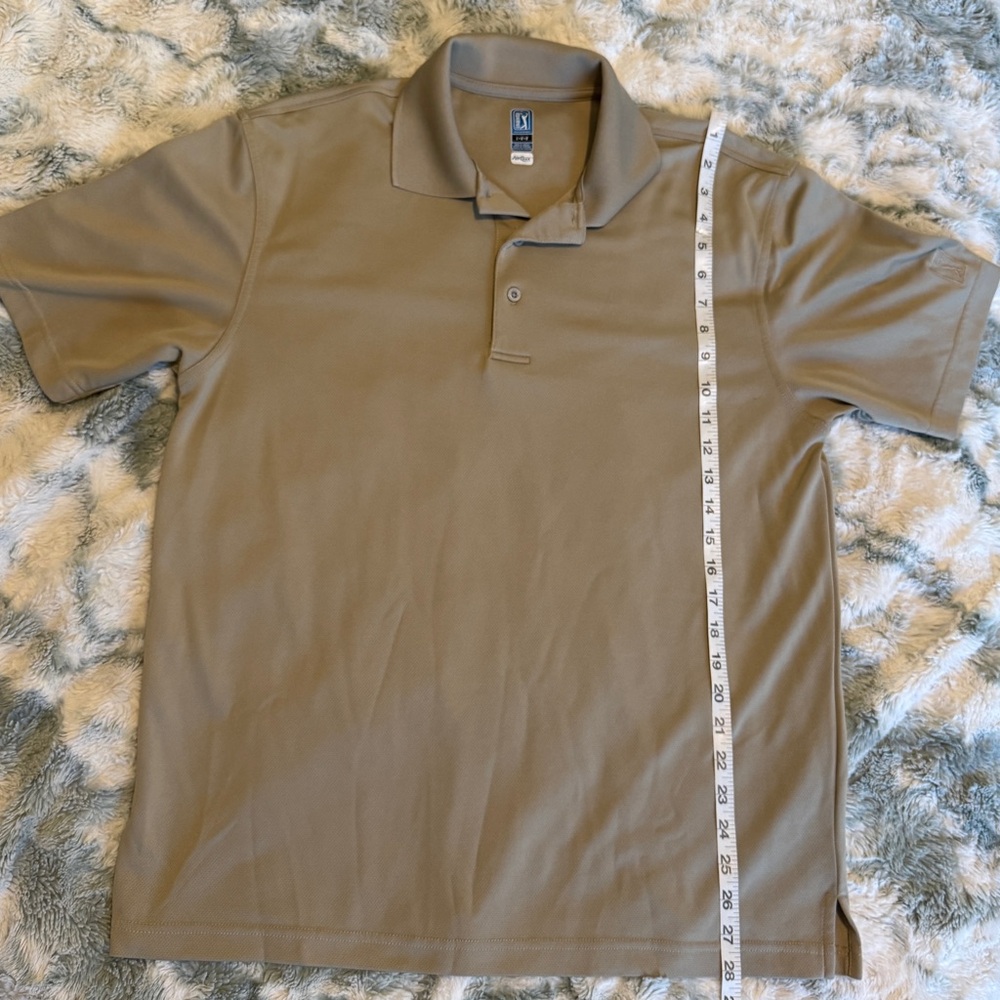 Classic Tan Polo Golf Shirt Relaxed Fit airflux
